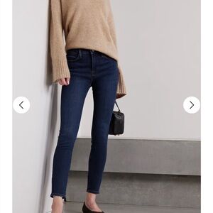 FRAME Denim Le High Skinny Jeans in Deep Indigo
